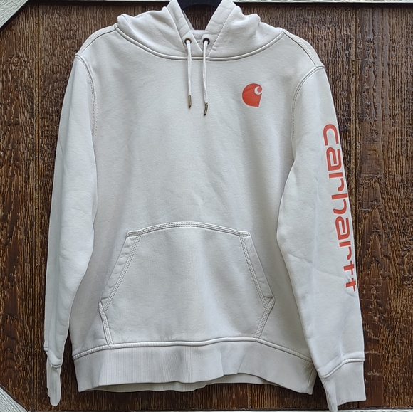Carhartt Women's Relaxed Fit Midweight Logo/Sleeve Graphic Hoodie XL - Picture 1 of 3